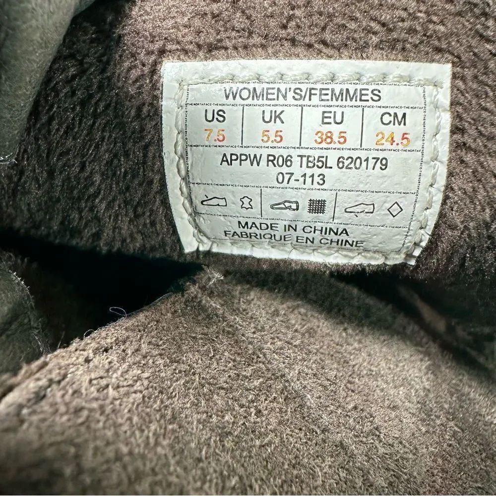 North Face Primaloft Brown Winter Boots Women’s Size 7.5 - Picture 6 of 8